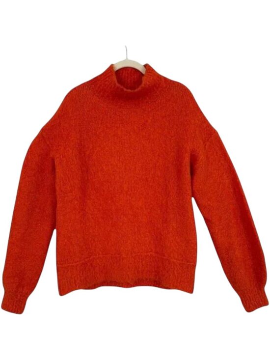 Free People Cozy Knit Sweater Pumpkin Spice Orange XS Oversized Soft Knit - Picture 1 of 8